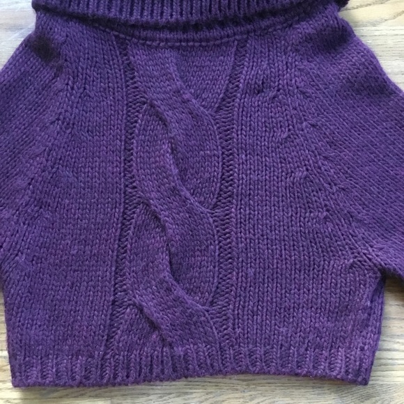 Skovhuus Virgin Wool Alpaca Blend Knit Cropped Burgundy Danish Elegant Sweater - Picture 2 of 7